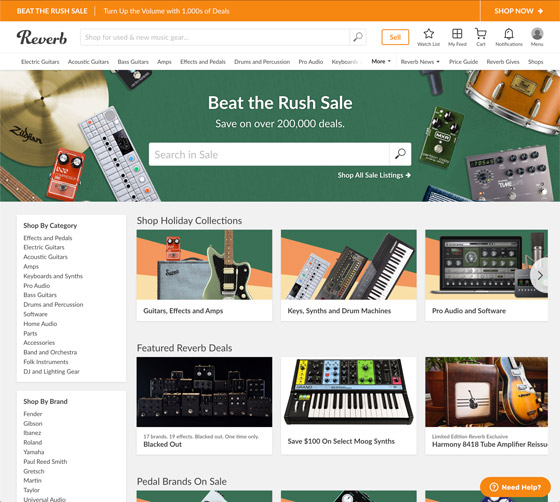 Reverb.com Beat The Rush Sale